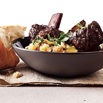 Braised short ribs with parmesan polenta