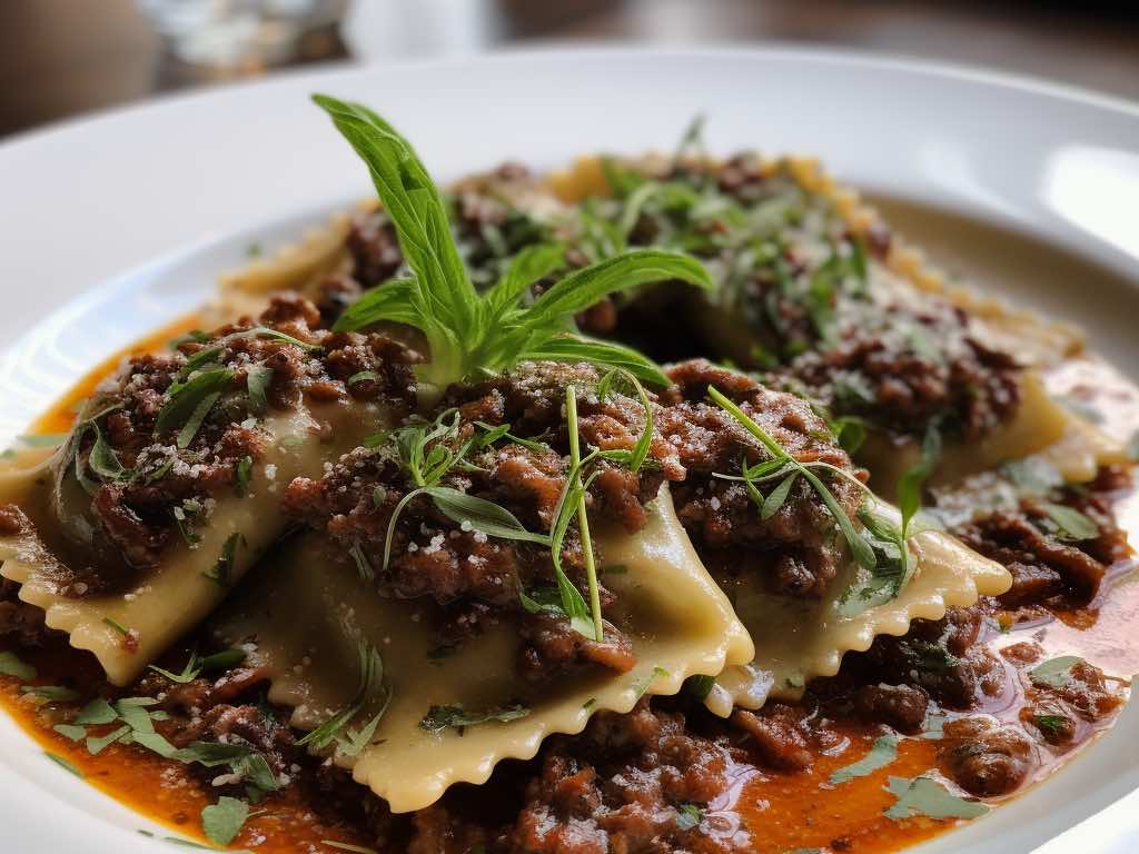 Short rib ravioli